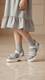 Girls Silver Fancy Sandal KD9901