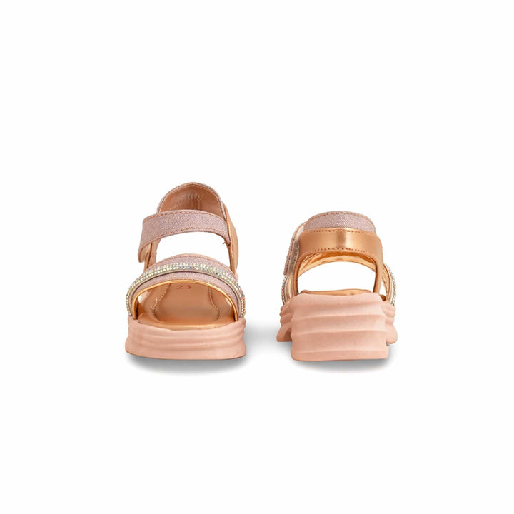 Girls Peach Fancy Sandal KD9901
