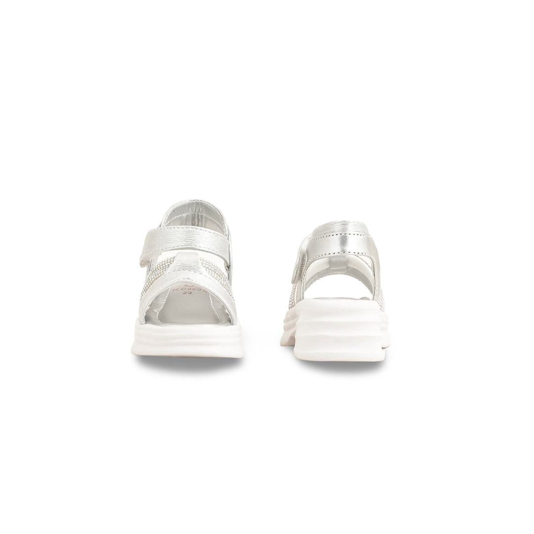 Girls Silver Formal Sandal KD9902
