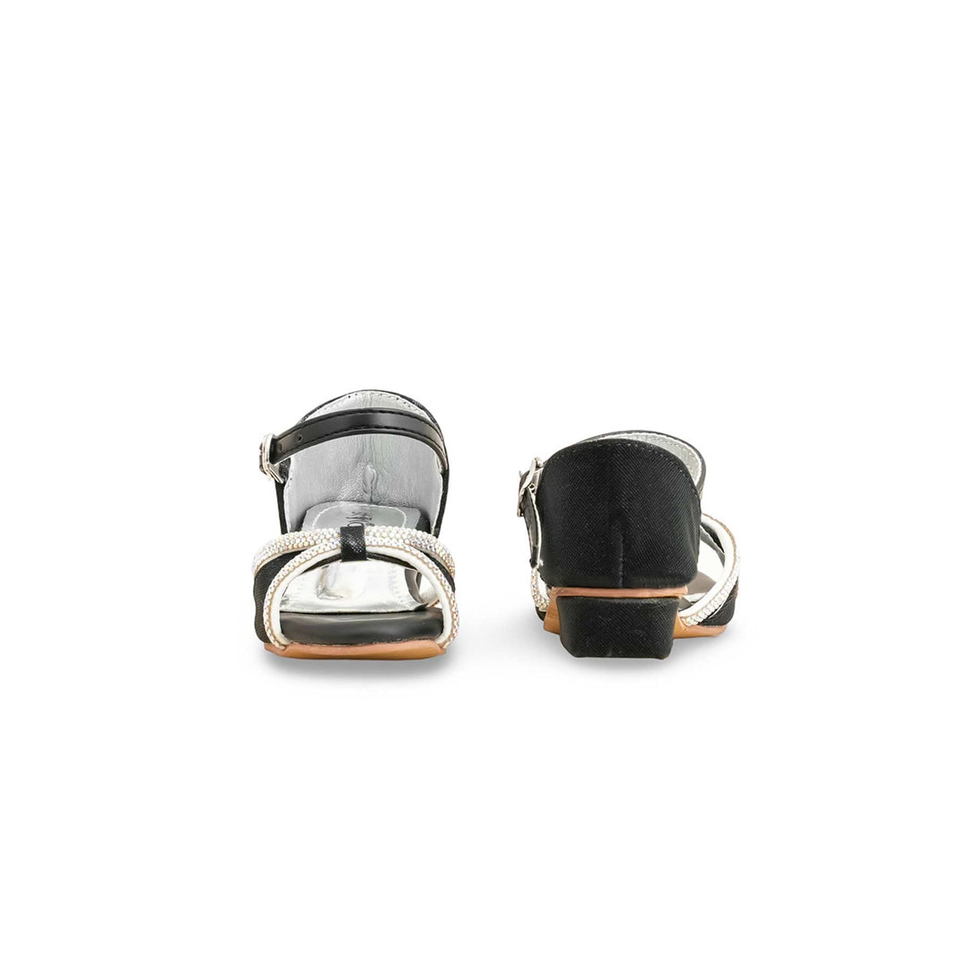 Girls Black Fancy Sandal KD9914