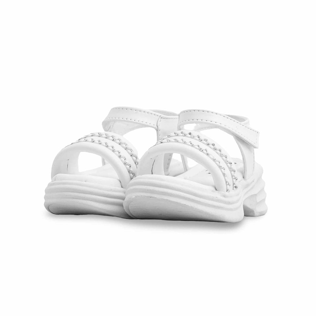 Girls White Formal Sandal KD9918