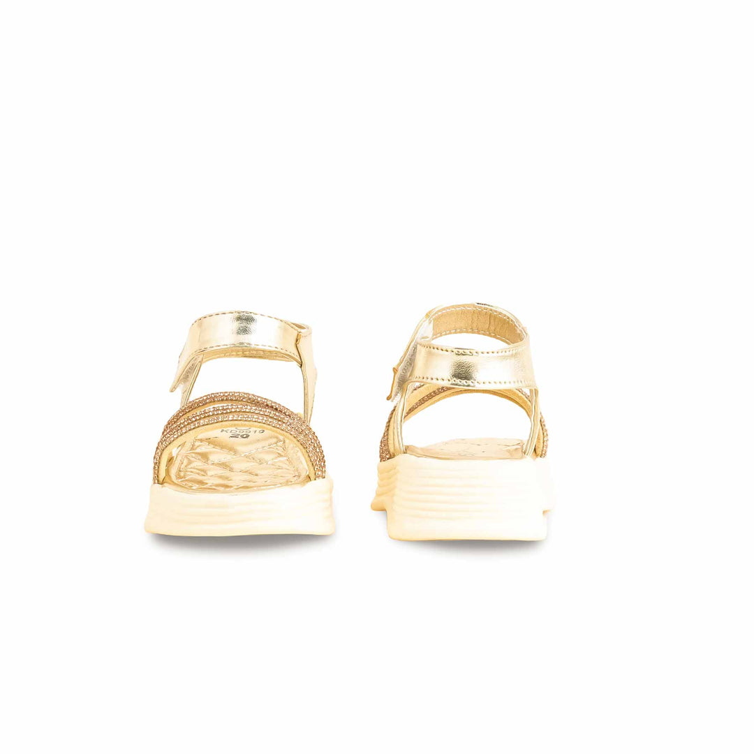 Girls Golden Fancy Sandal KD9919