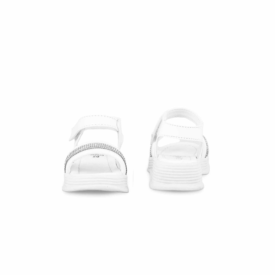 Girls White Formal Sandal KD9920