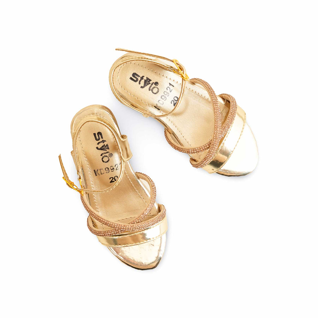 Girls Golden Fancy Sandal KD9921