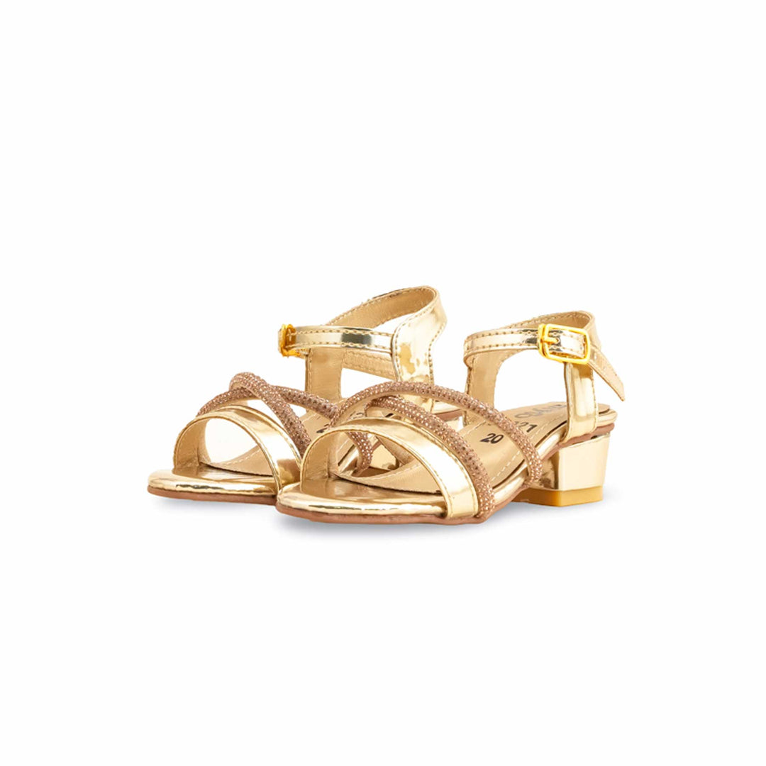 Girls Golden Fancy Sandal KD9921