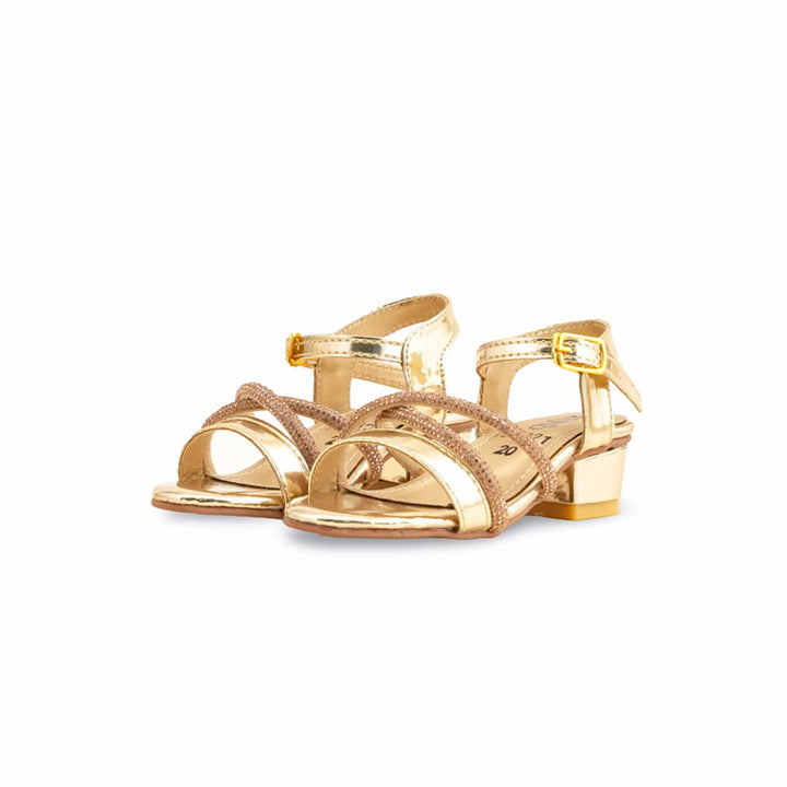 Girls Golden Fancy Sandal KD9921