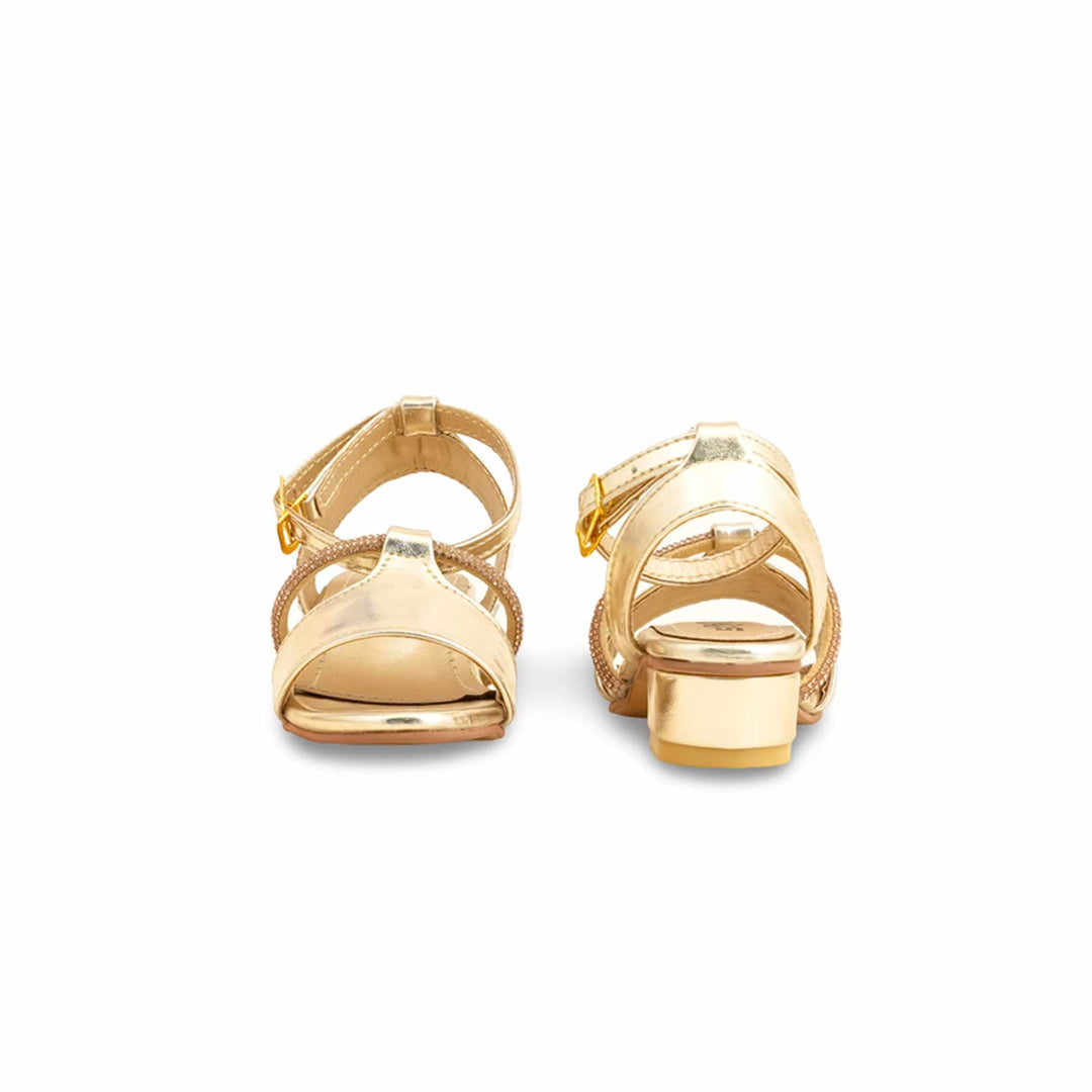 Girls Golden Fancy Sandal KD9924