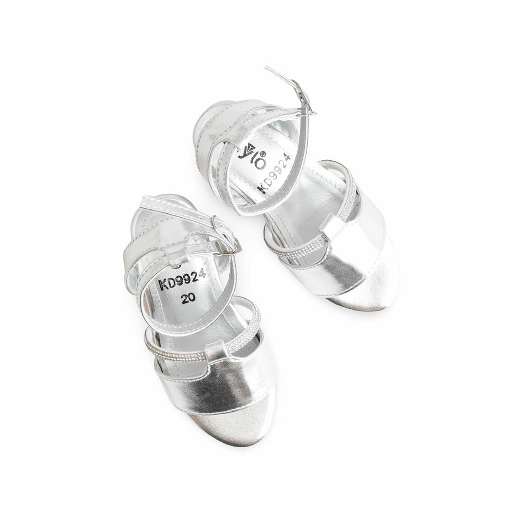 Girls Silver Fancy Sandal KD9924