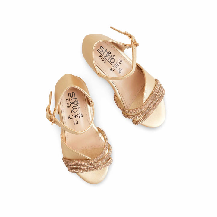 Girls Golden Formal Sandal KD9926