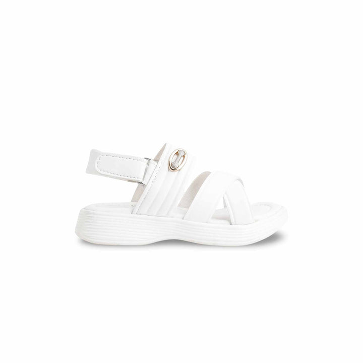 Girls White Formal Sandal KD9931