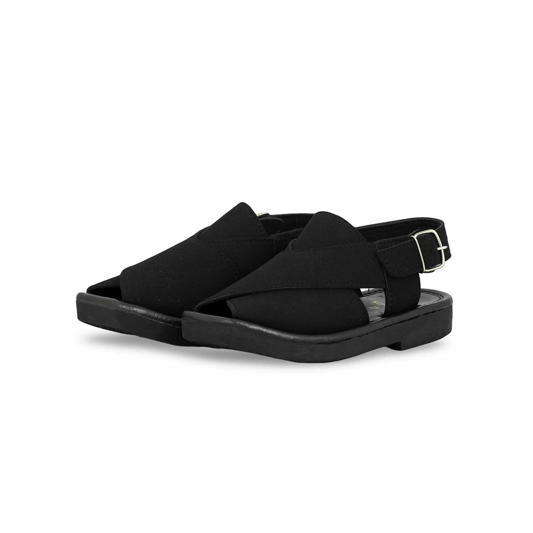 Boys Black Peshawari Chappal KD9939