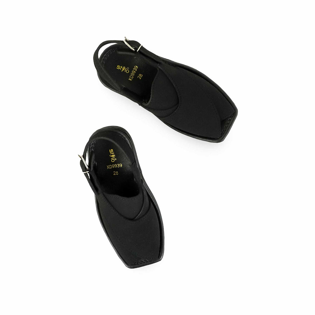 Boys Black Peshawari Chappal KD9939