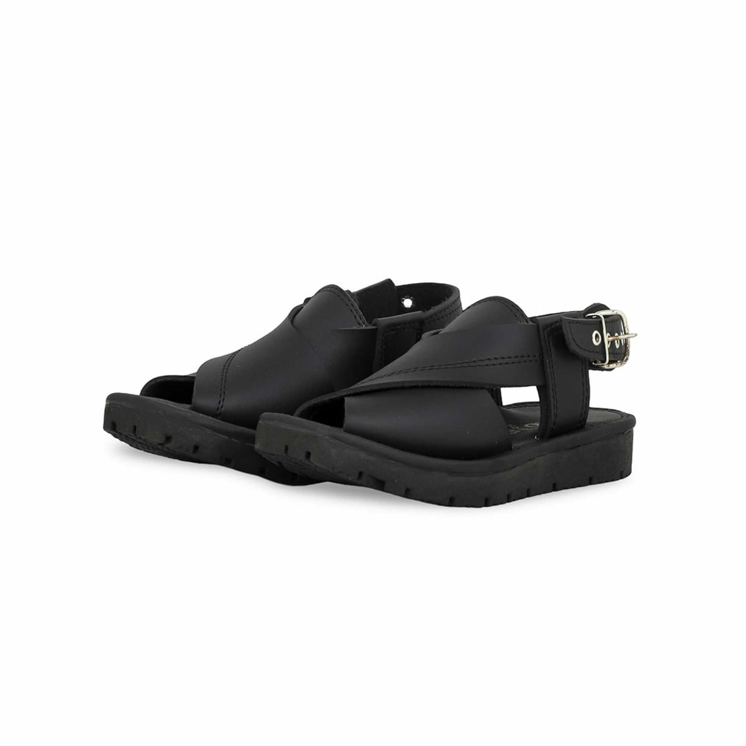 Boys Black Peshawari Chappal KD9944