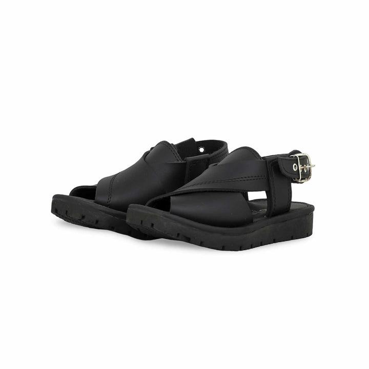 Boys Black Peshawari Chappal KD9944