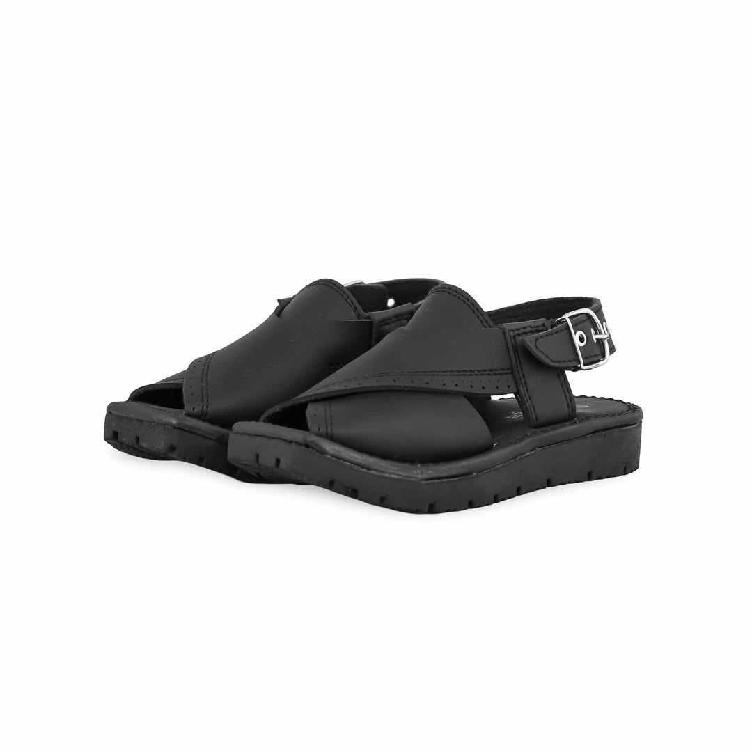 Boys Black Peshawari Chappal KD9945