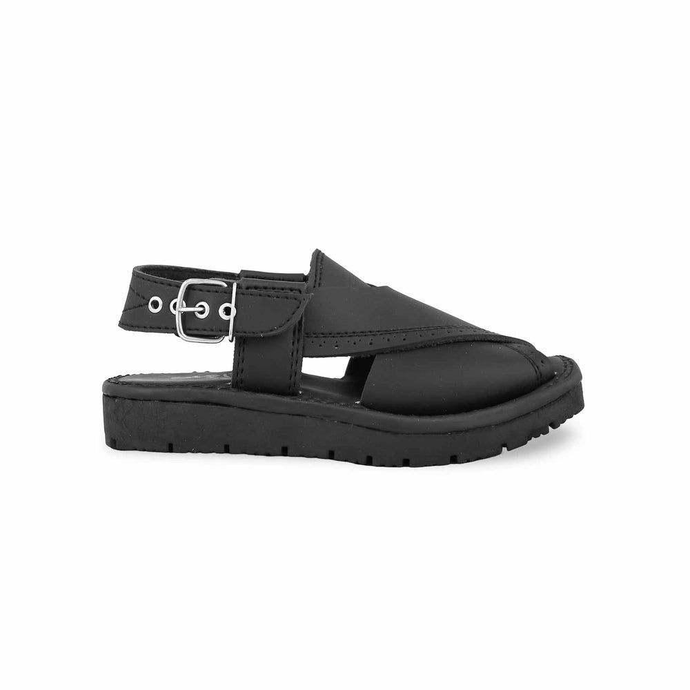 Boys Black Peshawari Chappal KD9945