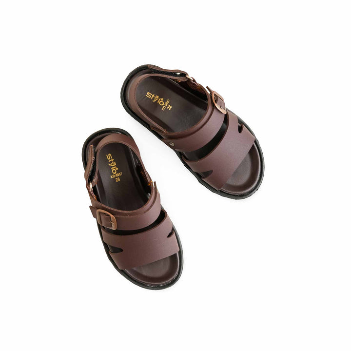 Boys Brown Formal Sandal KD9957