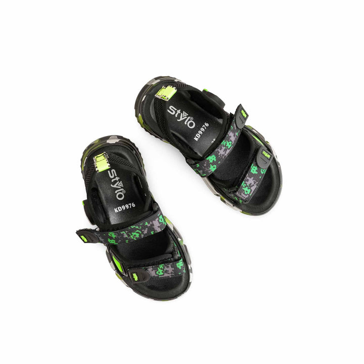 Boys Black Casual Sandal KD9976