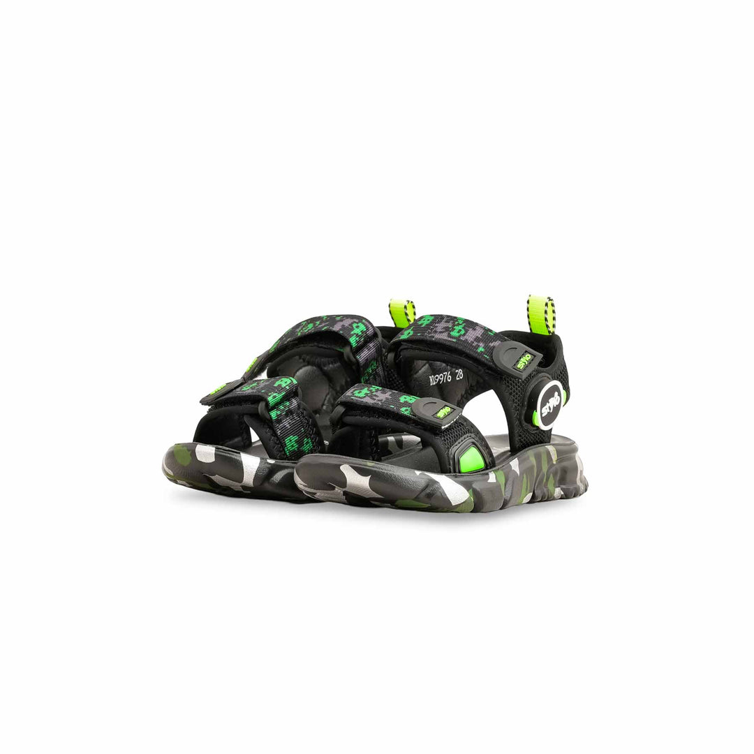 Boys Black Casual Sandal KD9976