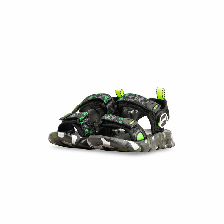 Boys Black Casual Sandal KD9976