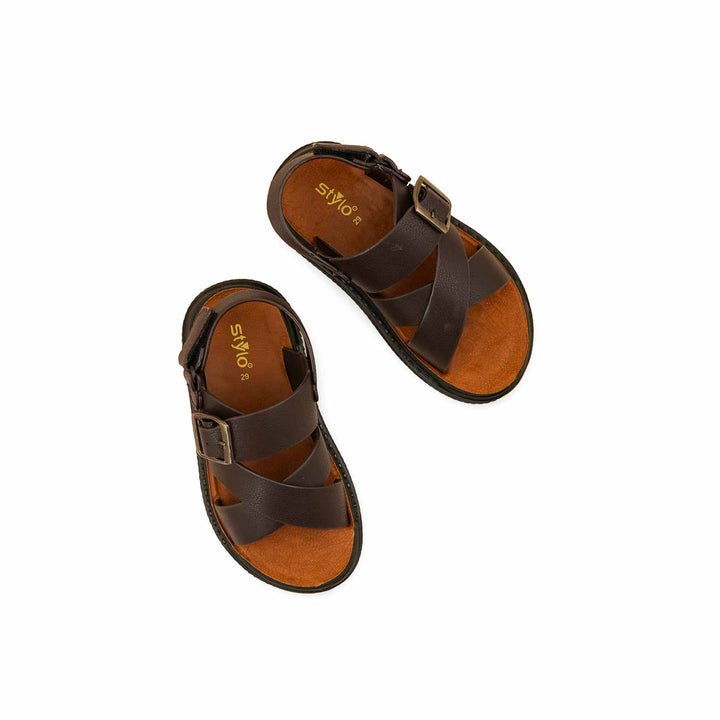 Boys Coffee Formal Sandal KD9978