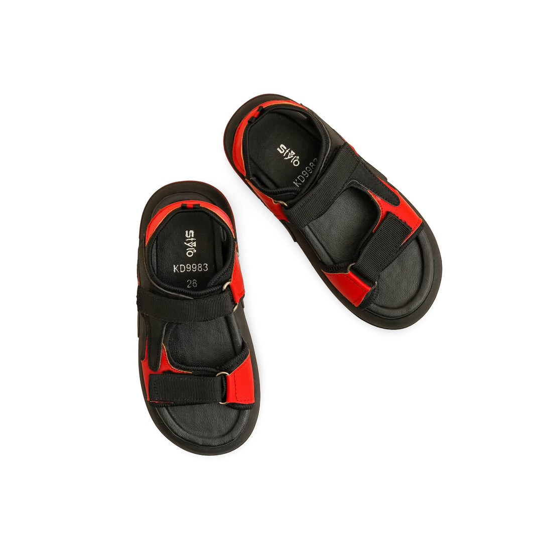 Boys Black Casual Sandal KD9983