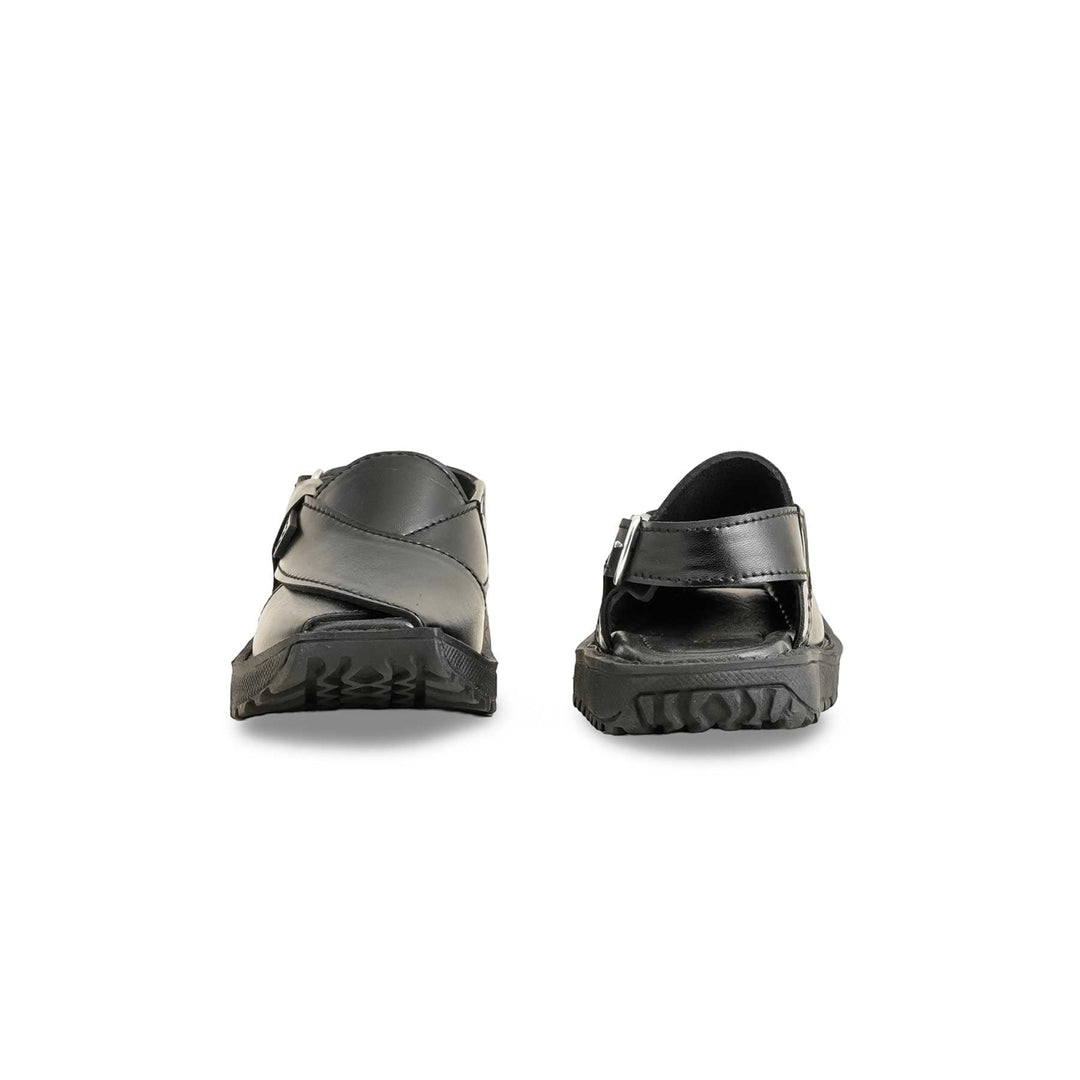Boys Black Peshawari Chappal KD9993