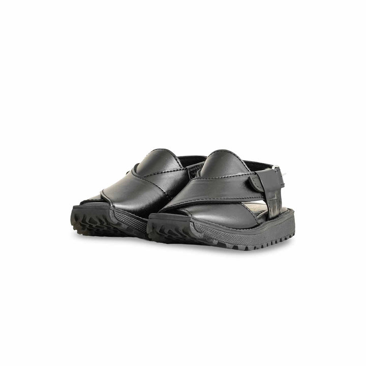 Boys Black Peshawari Chappal KD9993