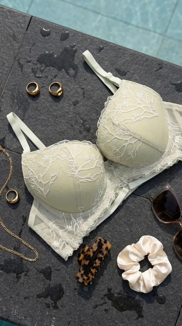 PISTAGREEN Padded Bra Set For Women LB2074