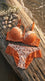 Orange Padded Bra Set For Women LB2077