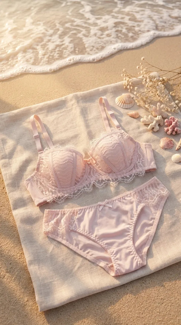 Nude Padded Bra Set For Women LB2080