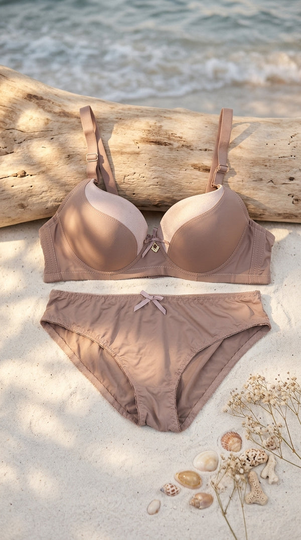 Dk Grey Padded Bra Set For Women LB2085