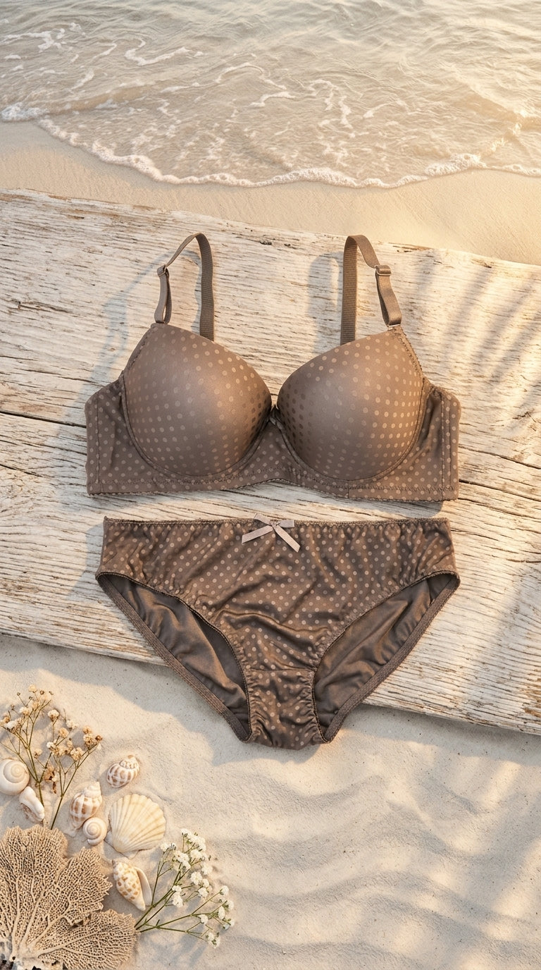 Green Padded Bra Set For Women LB2088
