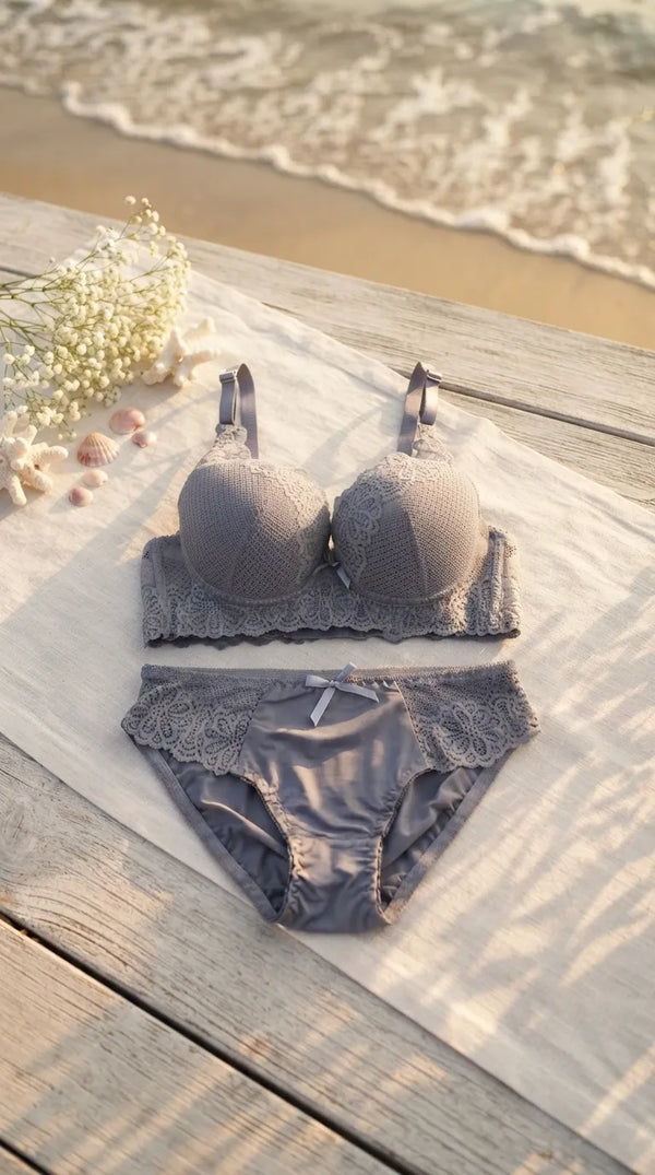 Blue Push-Up Bra Set For Women LB2089