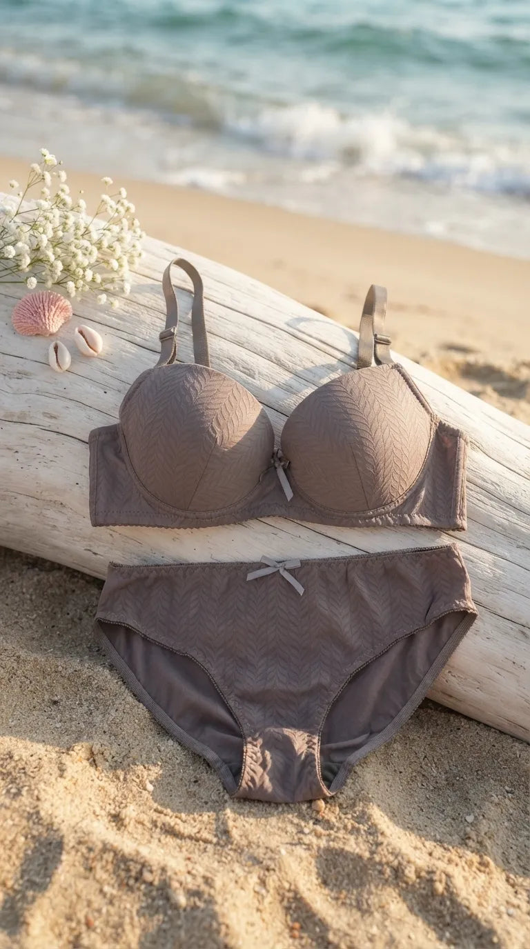 Green Push-Up Bra Set For Women LB2091