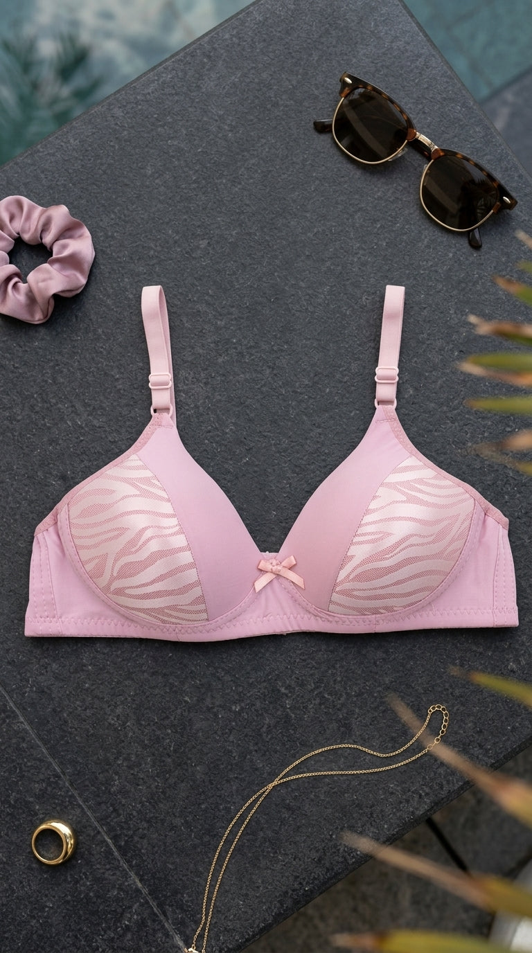 Grey Cotton Bra For Women LB5001