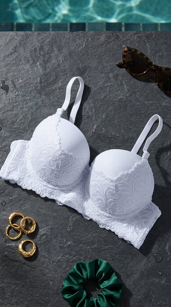 White Cotton Padded Bra For Women LB5003