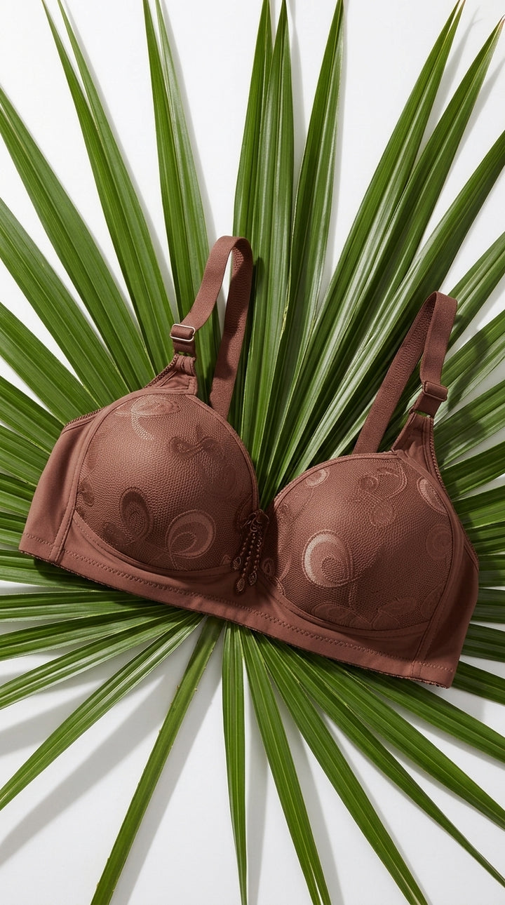 Orange Cotton Padded Bra For Women LB5006