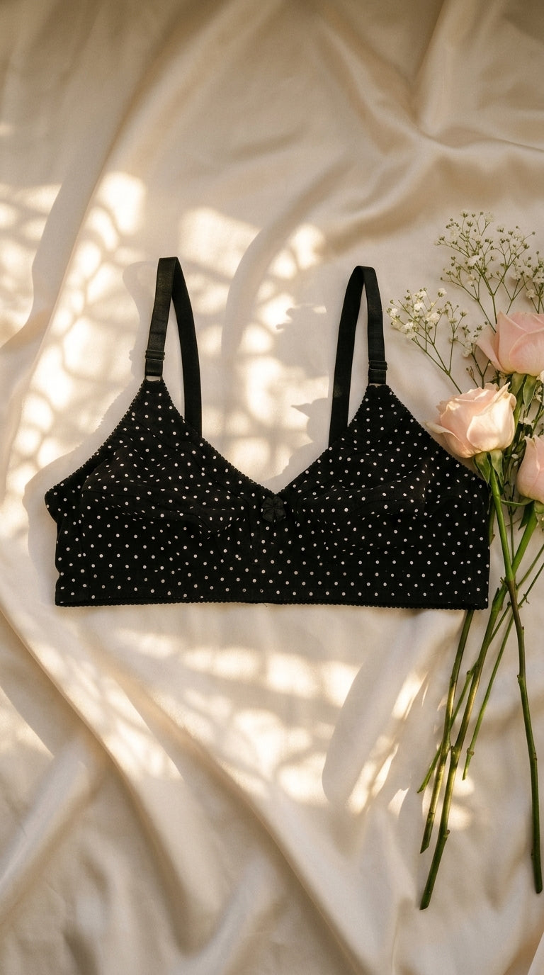 Black Cotton Bra For Women LB5047