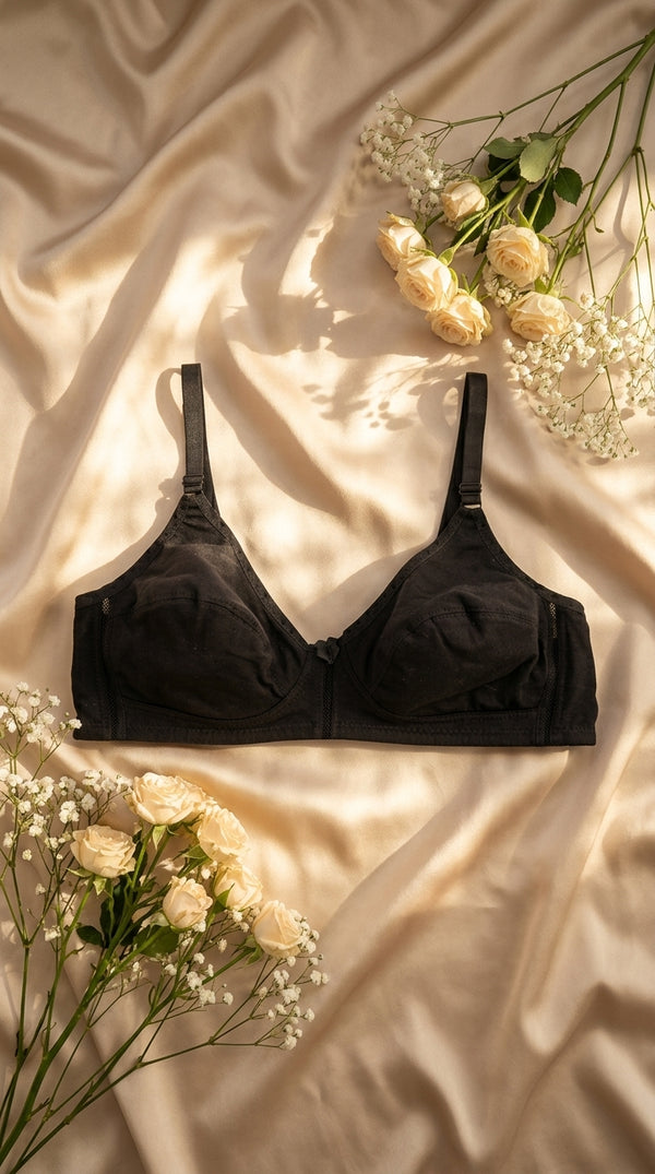 Black Cotton Bra For Women LB5050