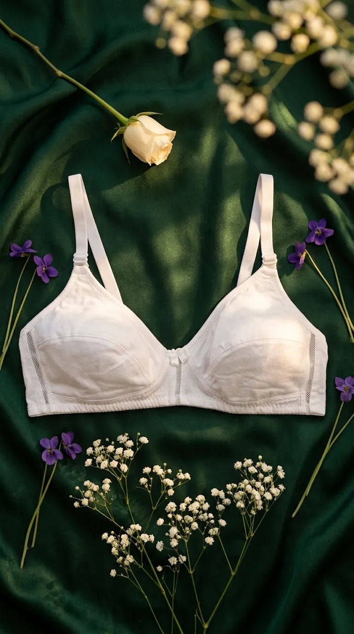 White Cotton Bra For Women LB5050