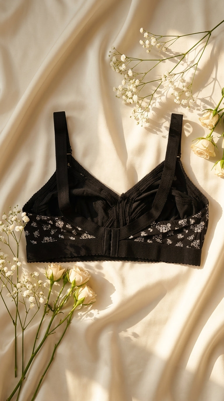 Black Cotton Bra For Women LB5052