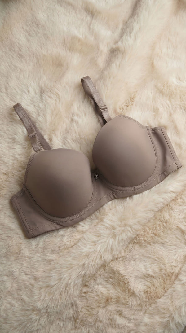 Cream/Pink Padded Bra For Women LB5103