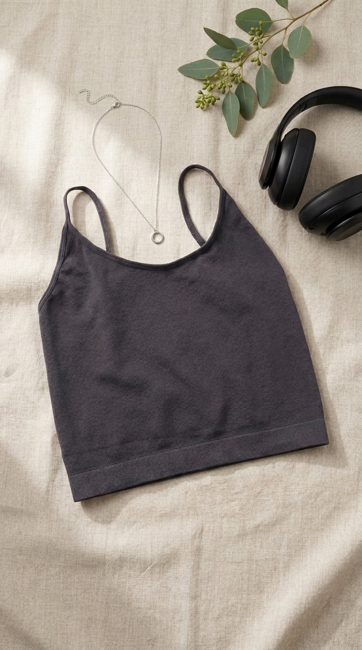 Black Crop Top Bra For Women LB5228