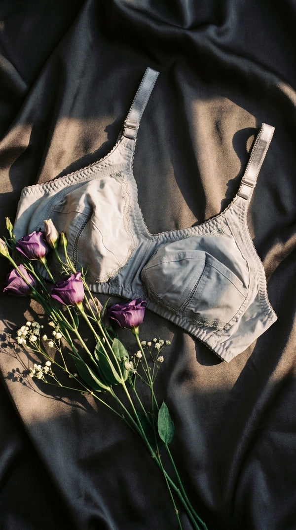 Grey Cotton Bra For Women LB5262