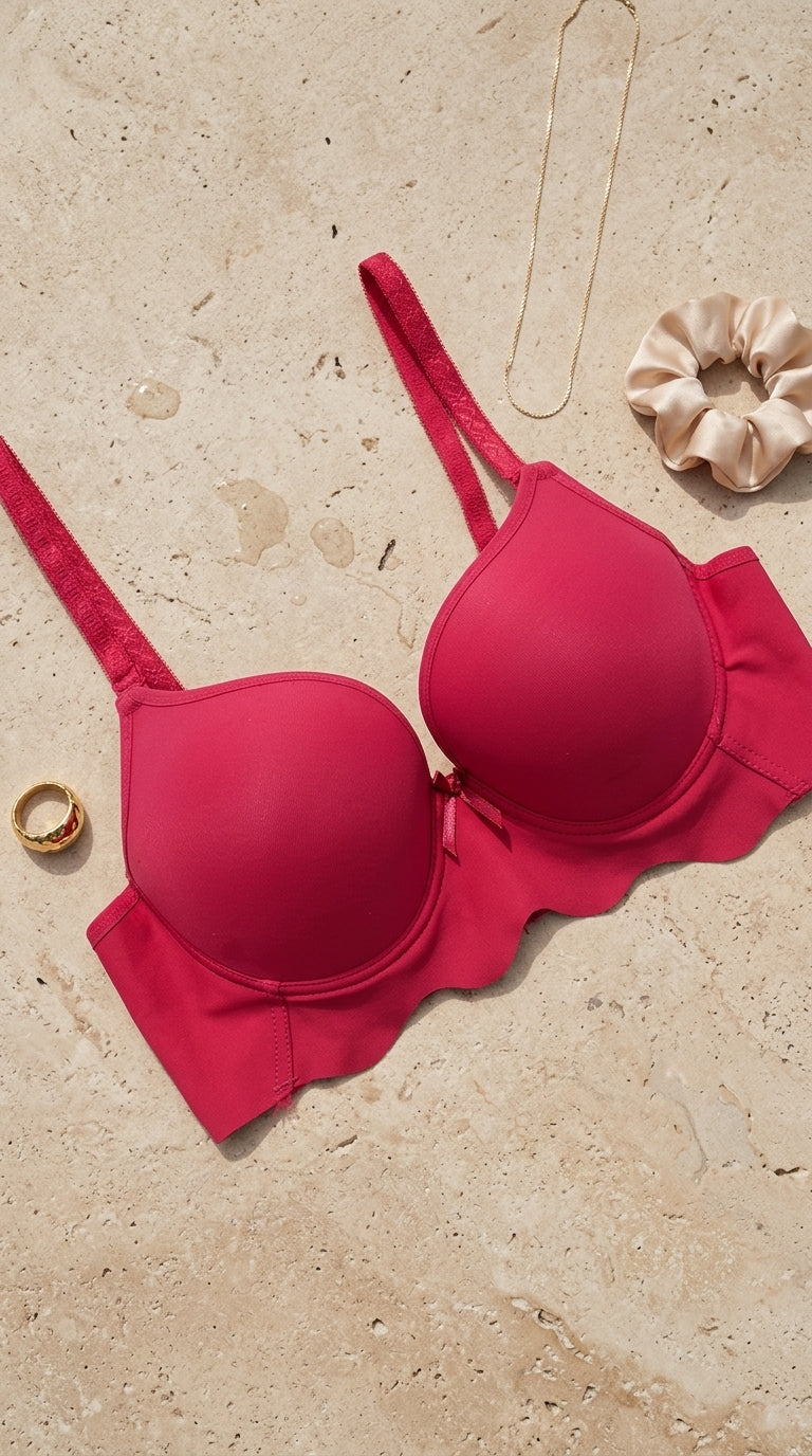 Maroon Padded Bra For LadiesLB5271