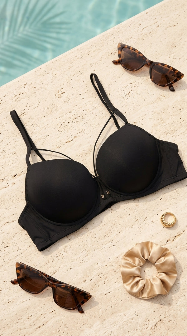 Black Push Up Padded Bra For Women LB5272