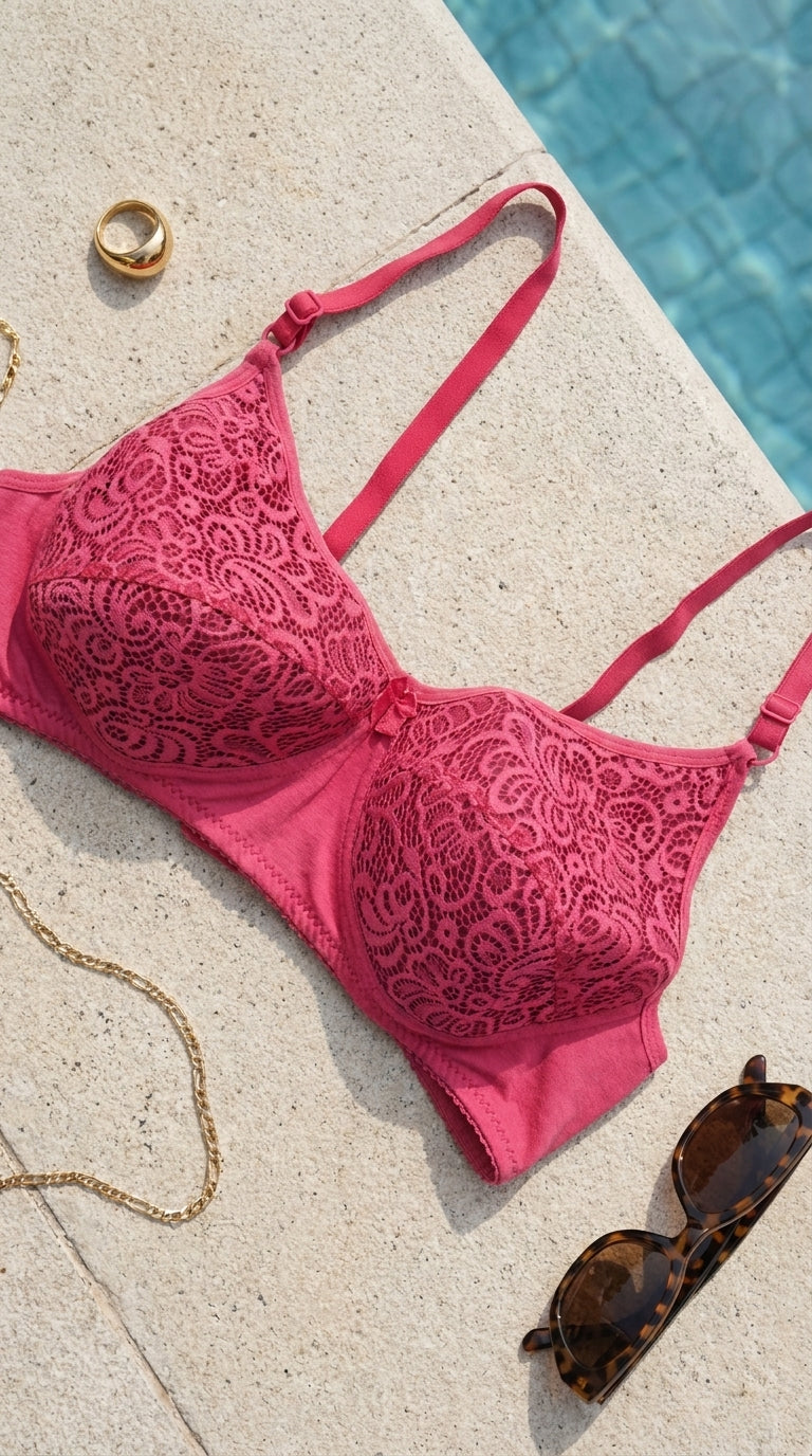 Maroon Wireless Padded Bra For Women LB5276