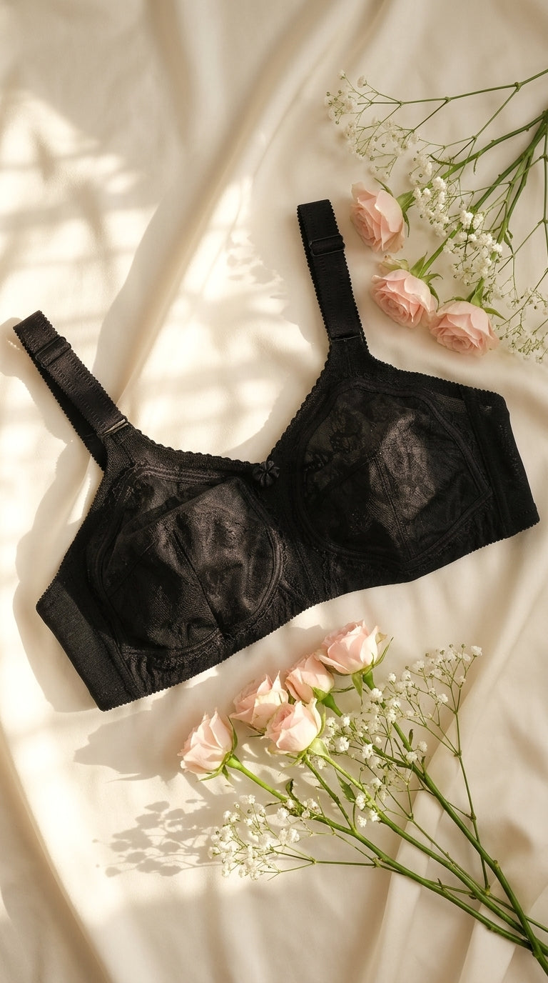 Black Cotton Bra For Women LB5300