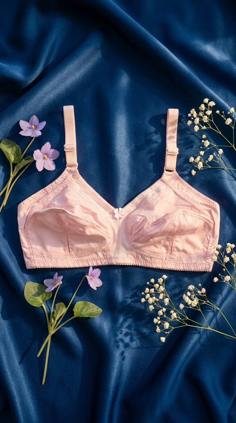 Pink Cotton Bra For Women LB5301